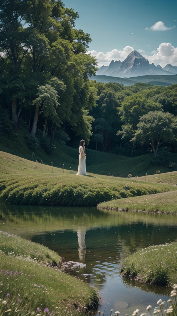 "Surreal Serenity: Explore dreamlike landscapes with a tilt-shift effect, capturing a model in ethereal beauty amidst surreal surroundings. Presented in mesmerizing 16K resolution for unparalleled clarity, this visual masterpiece immerses you in a world of enchanting tranquility."