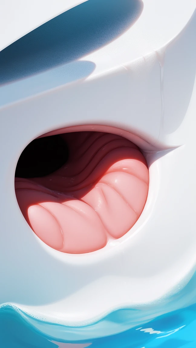 Close-up of the mouth，Foam