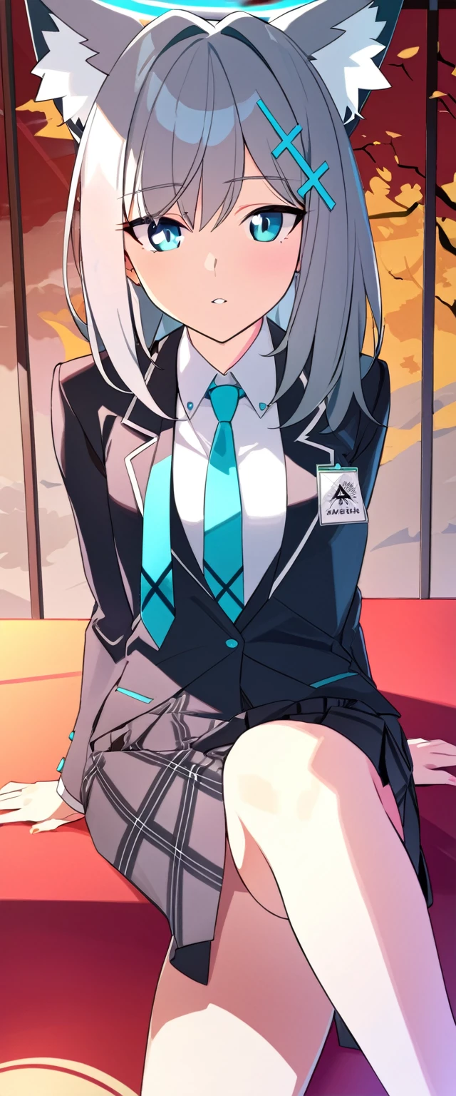 One Girl, Year of the Fox, Shiroko, Blue Archive, tie, love me, naive, Anime Style