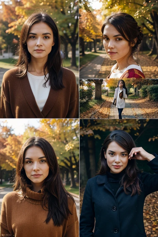 Generate 3 images, on the theme of autumn