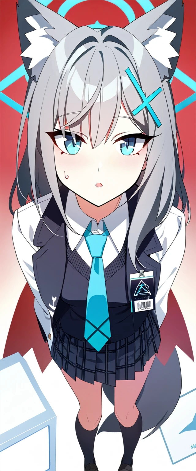 One Girl, Year of the Fox, Shiroko, Blue Archive, tie, love me, naive, Anime Style