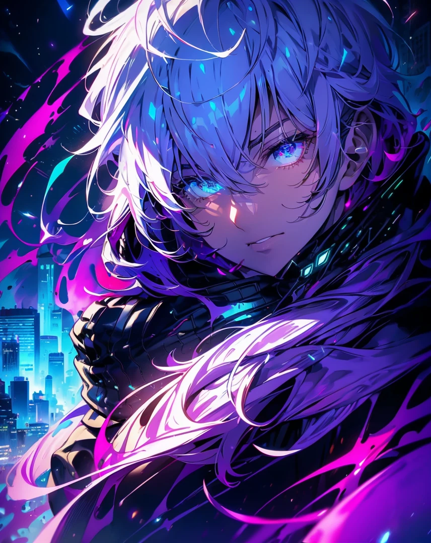 realistic,shiny,reflective,bioluminic, galactic cybernetic mask,mecha,(assassin:1.2),((((scarf,long cloak)))),sh4g0d,GlowingRunes_red,fullbody,cinemnatic,dark background,backlight,high contrast