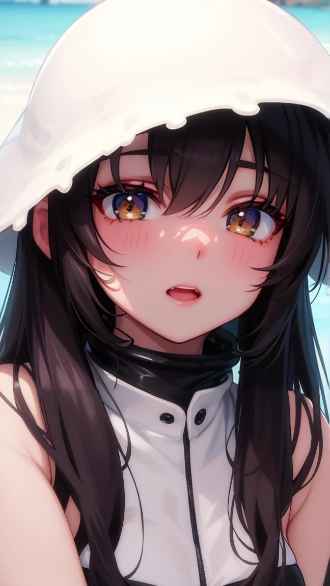 Close-up of the mouth,Foam,beautiful girl,