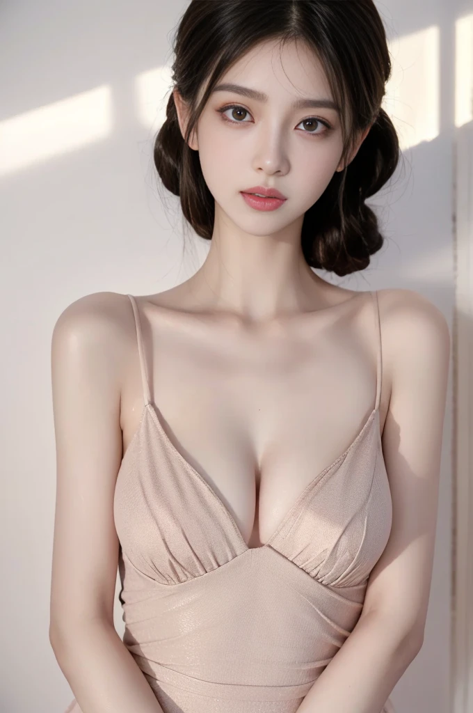 (high details:1.4)、(surrealism:1.4)、(soft lighting:1.05)、32,000、1 woman、realistic lighting、face lighting、ray tracing、(brightened light:1.2)、(improve quality:1.4)、(Realistic textured skin of the highest quality:1.4)、original photo, lifelike, full body woman love, bed, soggy, big bust, stylish hairstyle, pale skin, black eye, pink lips, (Beloved), (:1.1), ~Through, detailed background, detailed face, delicate eyes, good hair, Anatomically correct body, elastic skin, make up, masterpiece