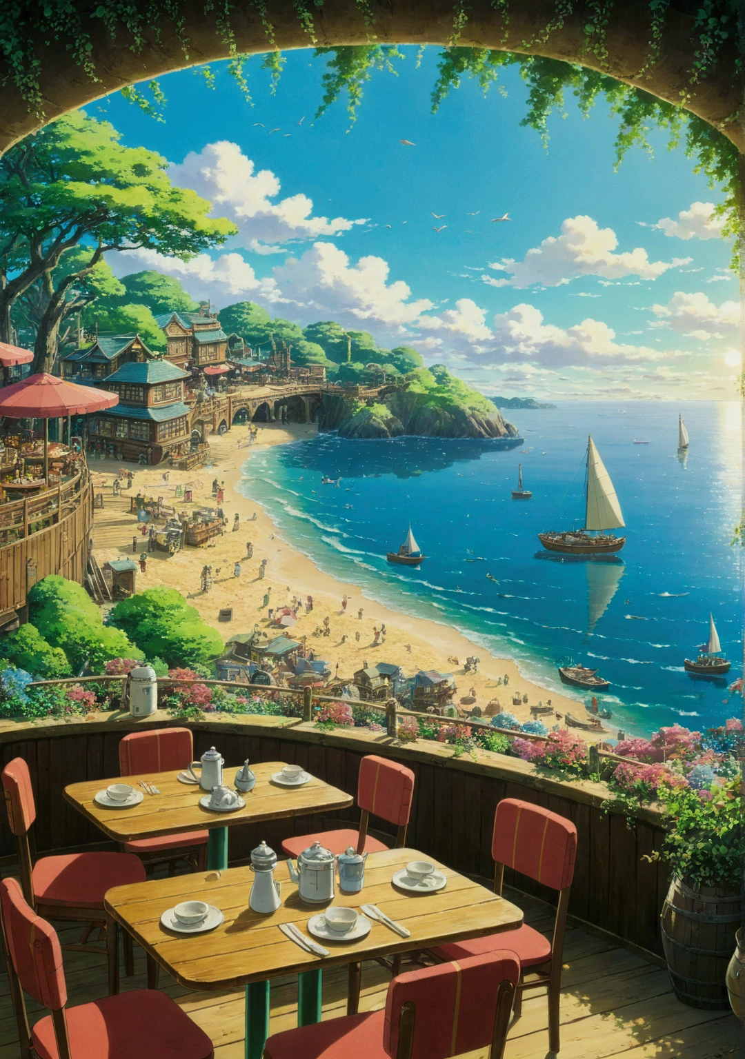 Ghibli　 Ocean　Sandy Beach　Cafe