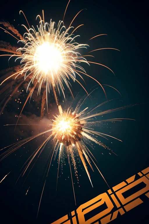 Solid color background,Explosion related icons,Make a logo