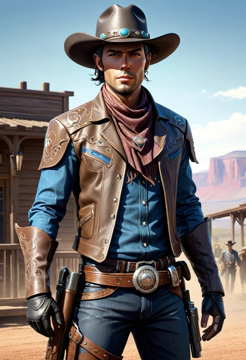 Cyberpunk western cowboy style by sh4g0d