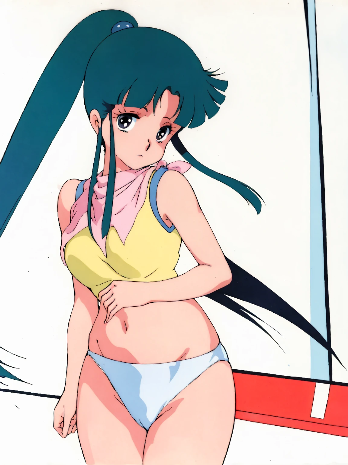 masterpiece, High resolution, Highest quality, anime, alone, One Girl, Kyoko, White panties, Panty shot