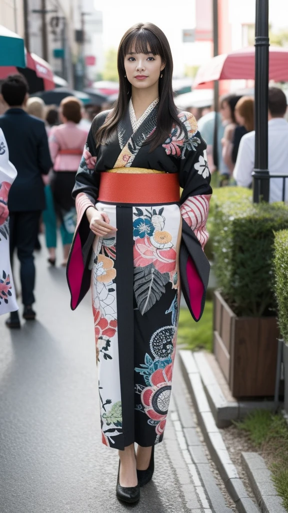 Female, moist skin, (pink and bright eyes), (full body: 1.4), looking down on people,
BREAK,
(kicking: 1.3),
BREAK,
(black grass tattoo on body: 1.3),
BREAK,
(kimono: 1.2),
BREAK,
(super long hair)
BREAK,
(realistic: 1.3),(super high resolution), (highly detailed: 1.4), (full body: 1.4),(symmetrical: 1.2),(one shot),
BREAK,
(Japanese city streets: 1.2),
BREAK,
(ONE PIECE: 1.4),(Hirose Suzu: 1.3),(Boa Hancock),