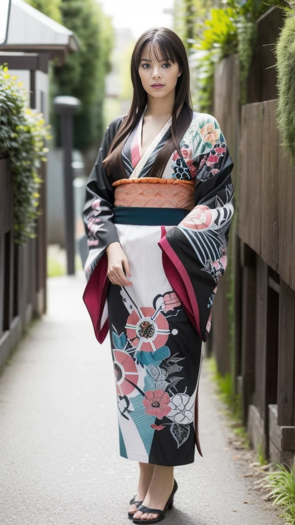Female, moist skin, (pink and bright eyes), (full body: 1.4), looking down on people,
BREAK,
(kicking: 1.3),
BREAK,
(black grass tattoo on body: 1.3),
BREAK,
(kimono: 1.2),
BREAK,
(super long hair)
BREAK,
(realistic: 1.3),(super high resolution), (highly detailed: 1.4), (full body: 1.4),(symmetrical: 1.2),(one shot),
BREAK,
(Japanese city streets: 1.2),
BREAK,
(ONE PIECE: 1.4),(Hirose Suzu: 1.3),(Boa Hancock),