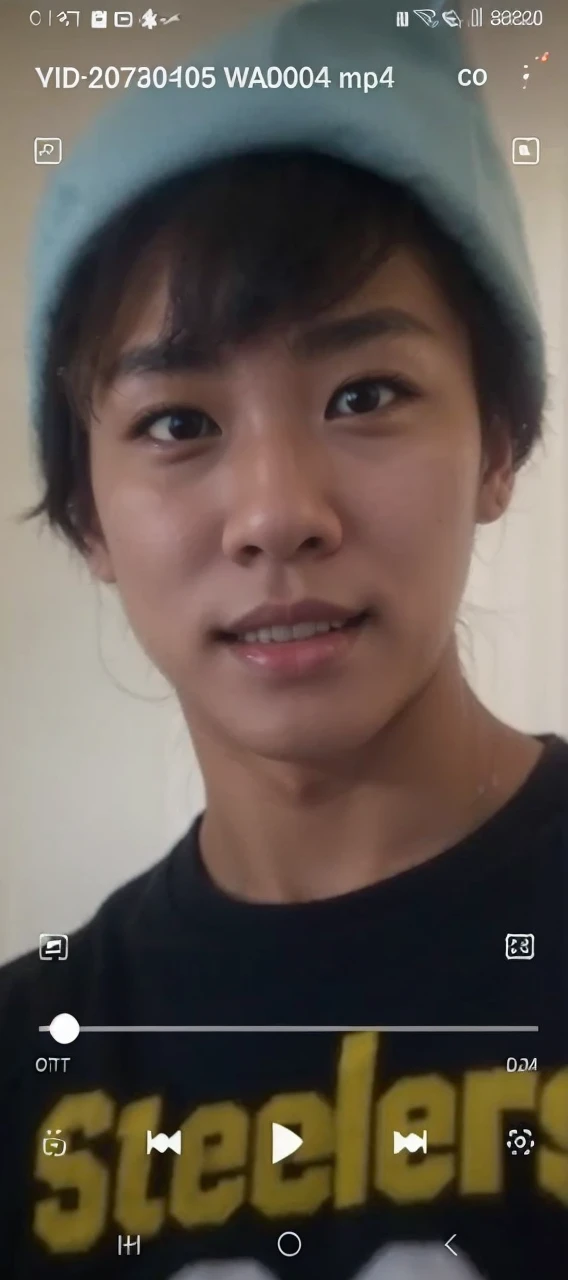 Fit asian teen laying on a bed with only white underwear , smirking looking at the camera ,