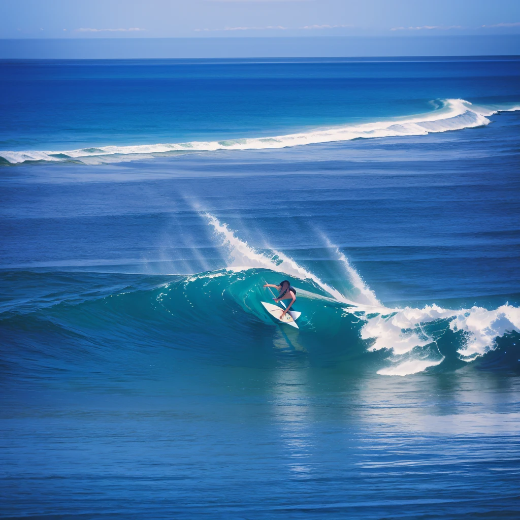 The most crystal clear sea、🌊、surfing、