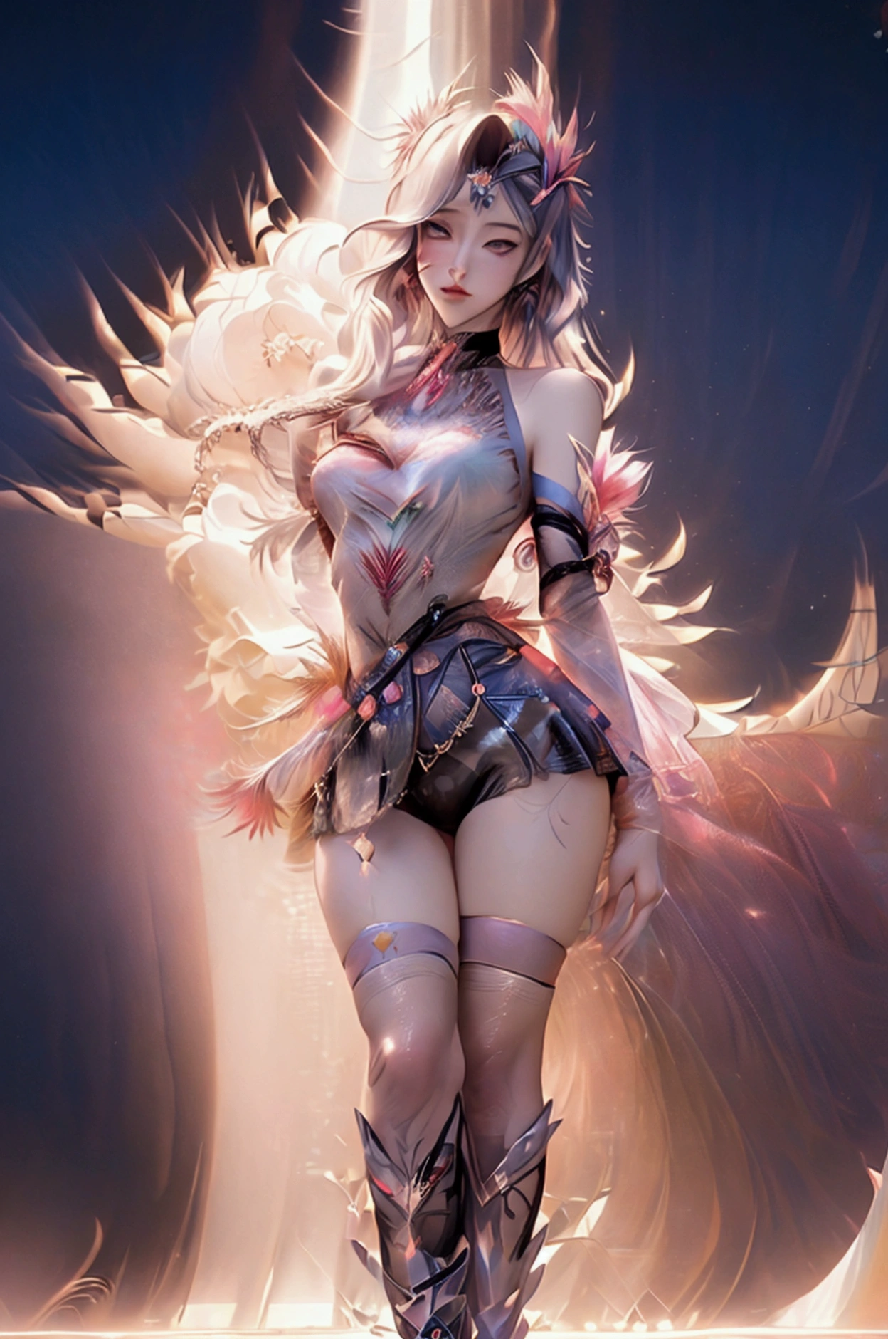 official art, unified 8k wallpaper, Super detailed, Beautiful and beautiful, masterpiece, best quality, (zendispute, mandala, dispute, endispute), (Fractal art:1.3) , 1 girl, red flower, Very detailed, Dynamic angle, Cowboy shooting, The most beautiful form of chaos, elegant, brutalist design, bright colors, romanticism, by James Jean, Robbie Devi Antonio, Rostran, French Bacon, The weather is cold, Adrian Genius, Petra Cottwright, Gerhard Richter, Takato Yamamoto, Ashley Wood, Atmospheric