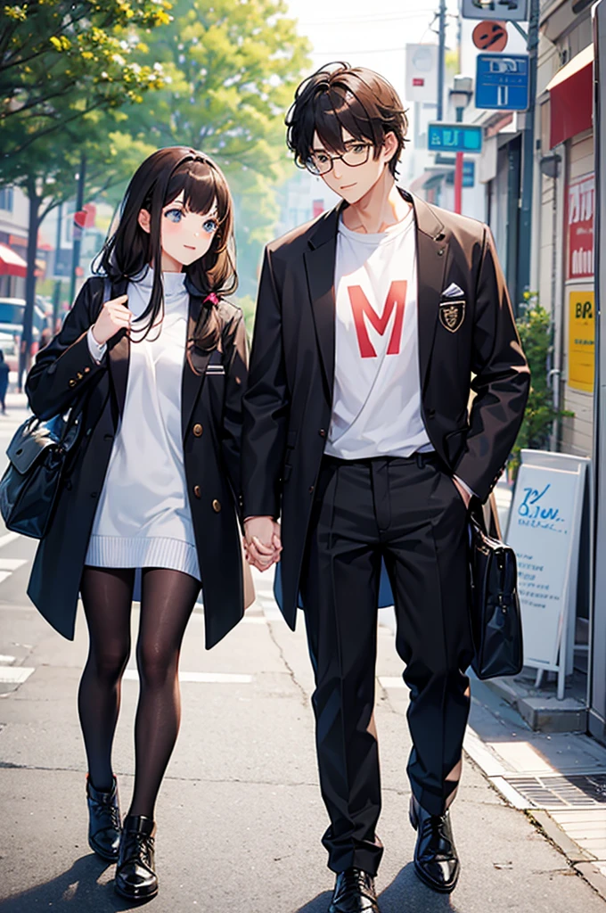 cute male and female couple