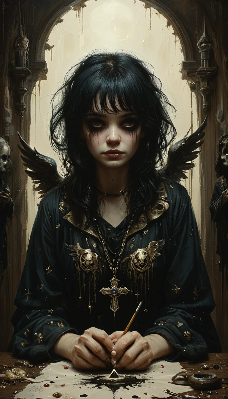 cute, cute, Adorable, (occult:1.3), Angel, Great lighting, Soft Shade, Atmospheric lighting, Greg Rutkowski、Stanley Artgerm、Lau Wropp、Lost Draw、Art Station、Painting by CG Society