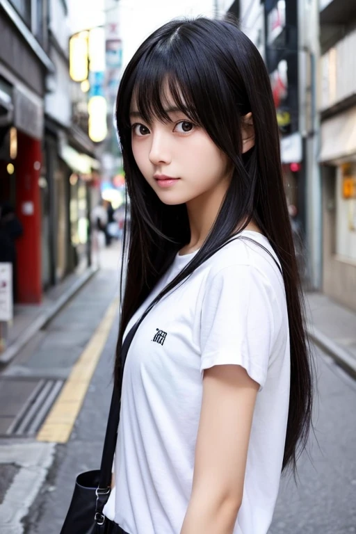 Japanese、Around 20 years old、woman、1 person、Black Hair、Thin type、long hair、The body is facing forward