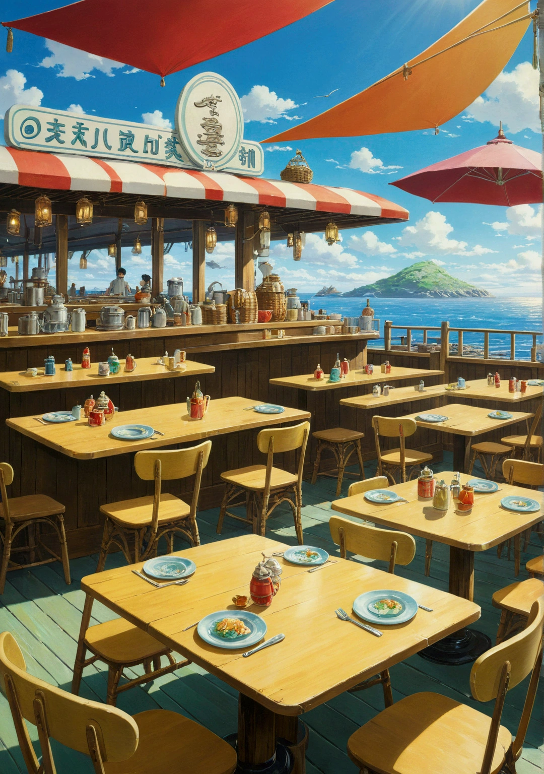 Ghibli Ocean Beach canteen