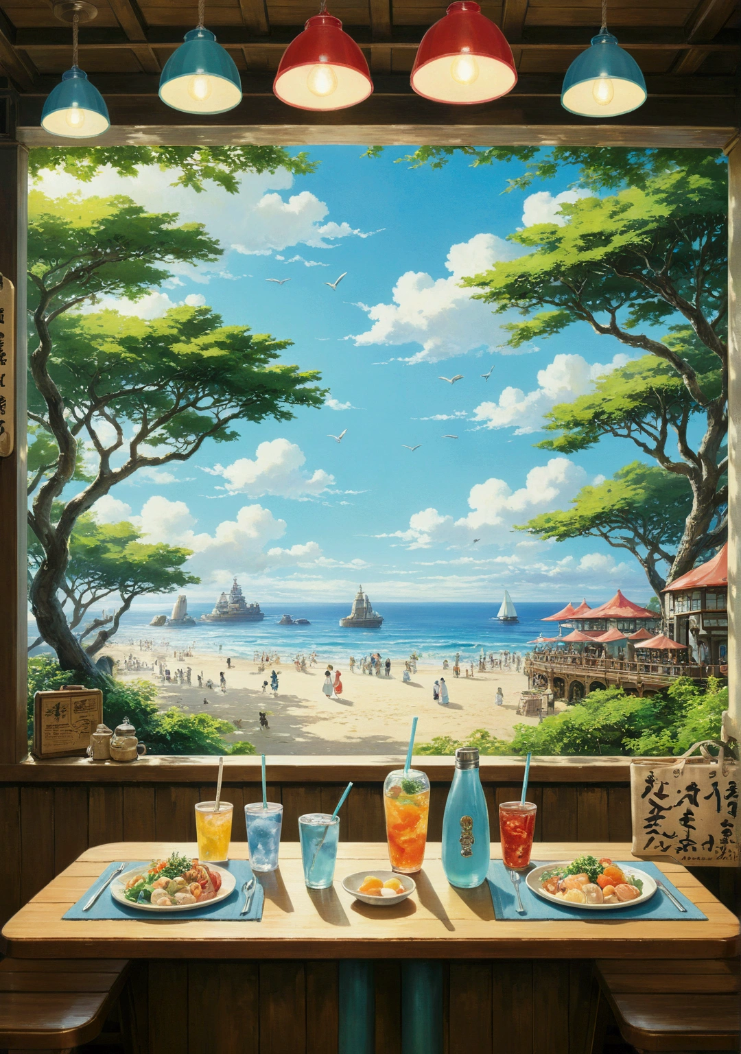 Ghibli Ocean Beach canteen