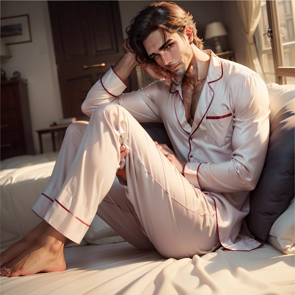Men in silk pyjamas
