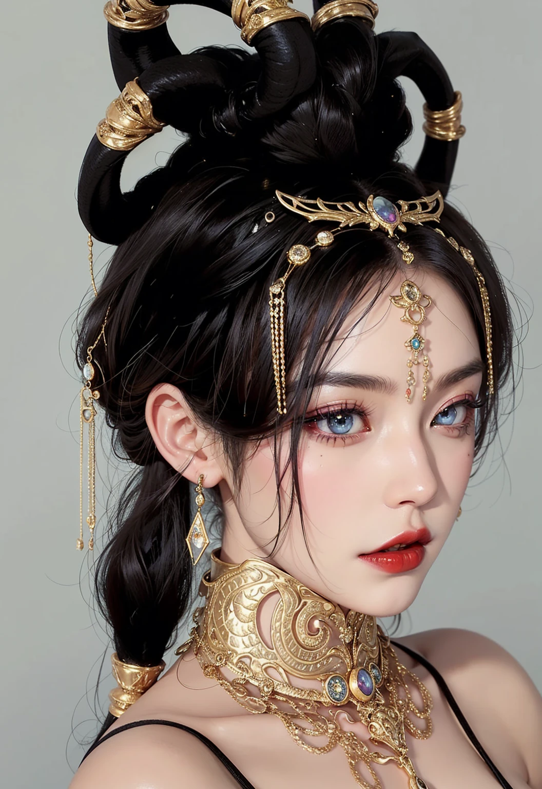 Detailed image quality,Witch Pandora,wing, Succubus Theme,堕落Angel,Excellent,scary,Secret Terror,Tentacles,With eyes,Uncanny Valley Effect,Beast Blood Moon,skeleton,vampire,Hellfire,Dark Queen,Angel,magician magic witch,16岁Angel,Eyes are blue(Pupils as deep as the starry sky),Gorgeous tattoo designs all over the body,Surreal photos(8K picture quality,Rich in details),Dark eyeshadow,Sexy thick lips(Red lipstick),Tattoo designs on body,Dark Queen,Wear luxurious gold jewelry,Sparkling diamond gemstone,