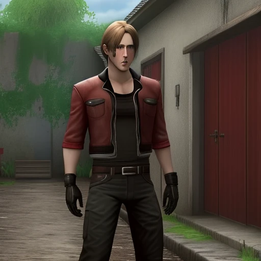 Leon Kennedy *From Resident Evil 4* Pee,Having an erection,Embarrassed