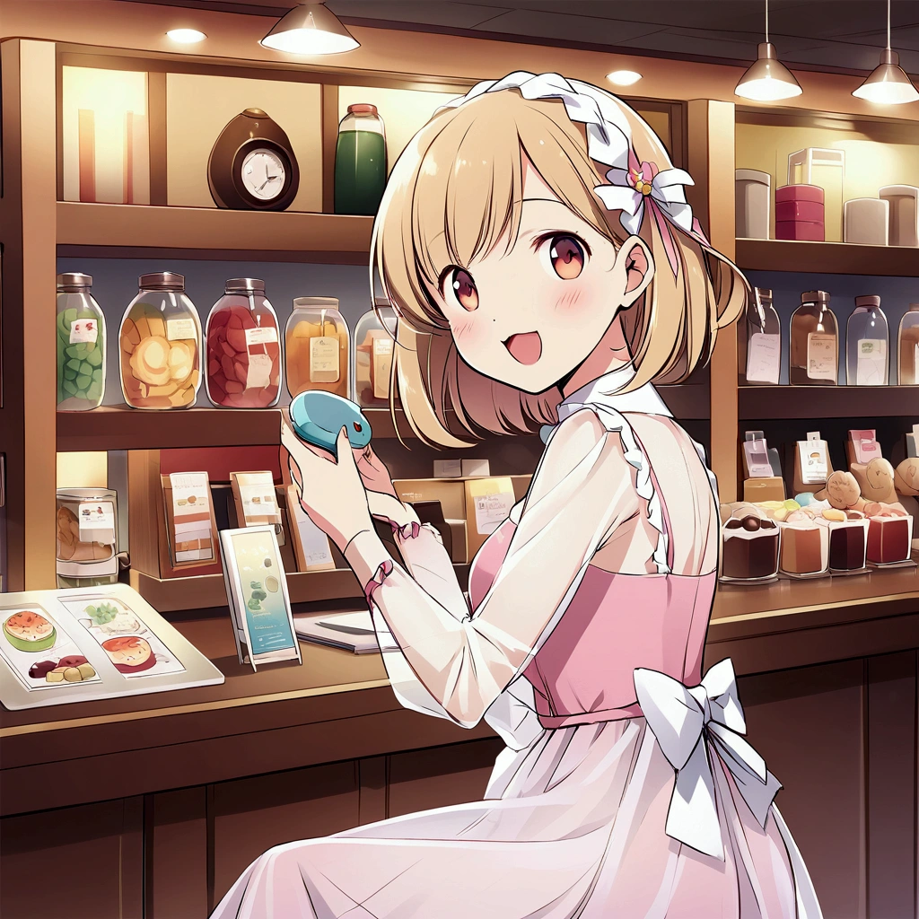 Cat、An illustration、Catカフェ、Cute clerk、See-through clothing