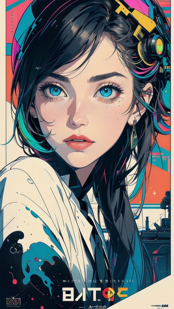 (((masterpiece, highest quality))),(((solo:1.2))),(((1girl:1.2))),32k wallpaper, very detailed, poster, vintage science fiction,(((((geometric cinematic movie poster))))), ((bauhaus)),(shape),(((abstract))),(mid century modern),movie poster,(((((portfolio))))),(((((Close-up))))),(((((bust up))))),((((more various angle)))),(((highlight))),Vast landscape,((((heterochromia)))),(((complete. detailed face))),(((Extremely talented))),(((most complecated machine))),(Colorful color scheme)