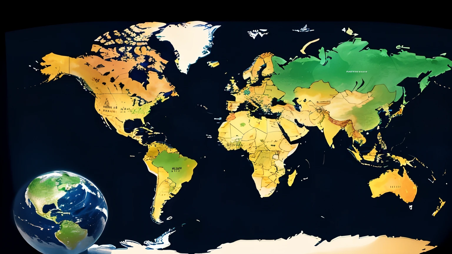 A world map with glowing points highlighting different cultures, each point connected to a small vignette showing dimpled faces and cultural symbols, watercolor style"
