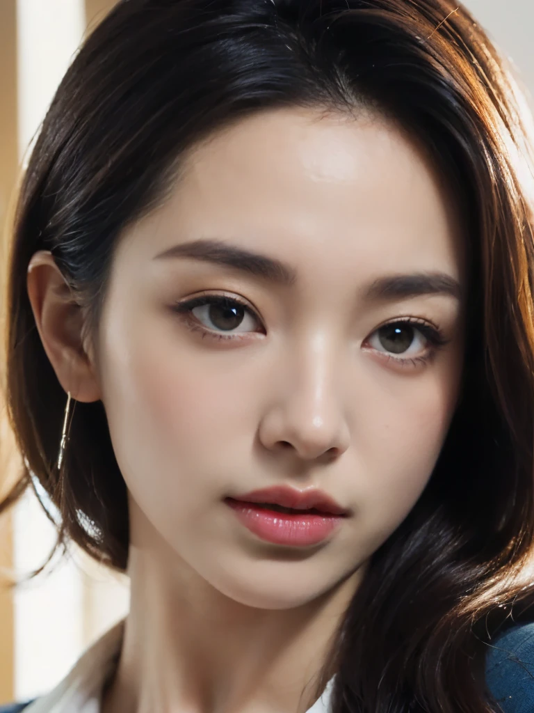 ((((best quality))))、(((Ultra-precision CG16K wallpaper)))、(((masterpiece)))、(((very detailed)))、(((super extreme detail)))、1people'girlature woman、24-year-old female、((japanese face))、((very beautiful face))、((My Shiraishi:1.5))、((semi long straight hair:1.3、blunt bangs))、(shiny brown hair)、beautiful and delicate eyes、brown eyes、raised an eyebrow、high nose、small nostrils、small mouth、seductive lips、beautiful breasts、((C cup size breasts))、split、plump body、(chubby body type)、perfect proportions、complete anatomy、perfect composition、Beautiful detail shading、beautiful natural light、Light with beautiful details、Depth of recorded boundary、(((high saturation)))、(((really:1.9)))、((vivid:1.5))、((edge:1.6))、((beautiful skin))、((skin texture))、((reallyな皮膚感))、(((cowboy shot、femur:1.5)))、((overhead view:1.8))、((Open mouth and surprised face:1.4))、(eyes looking at me:1.5)、day bedroom、bright sunshine、natural light、(((Lie down on your back in bed:1.6)))、(Supine posture:1.5)、(((open front shirt_white clothes、panties_white clothes:1.6)))、((earring、wearing a necklace:1.3))、