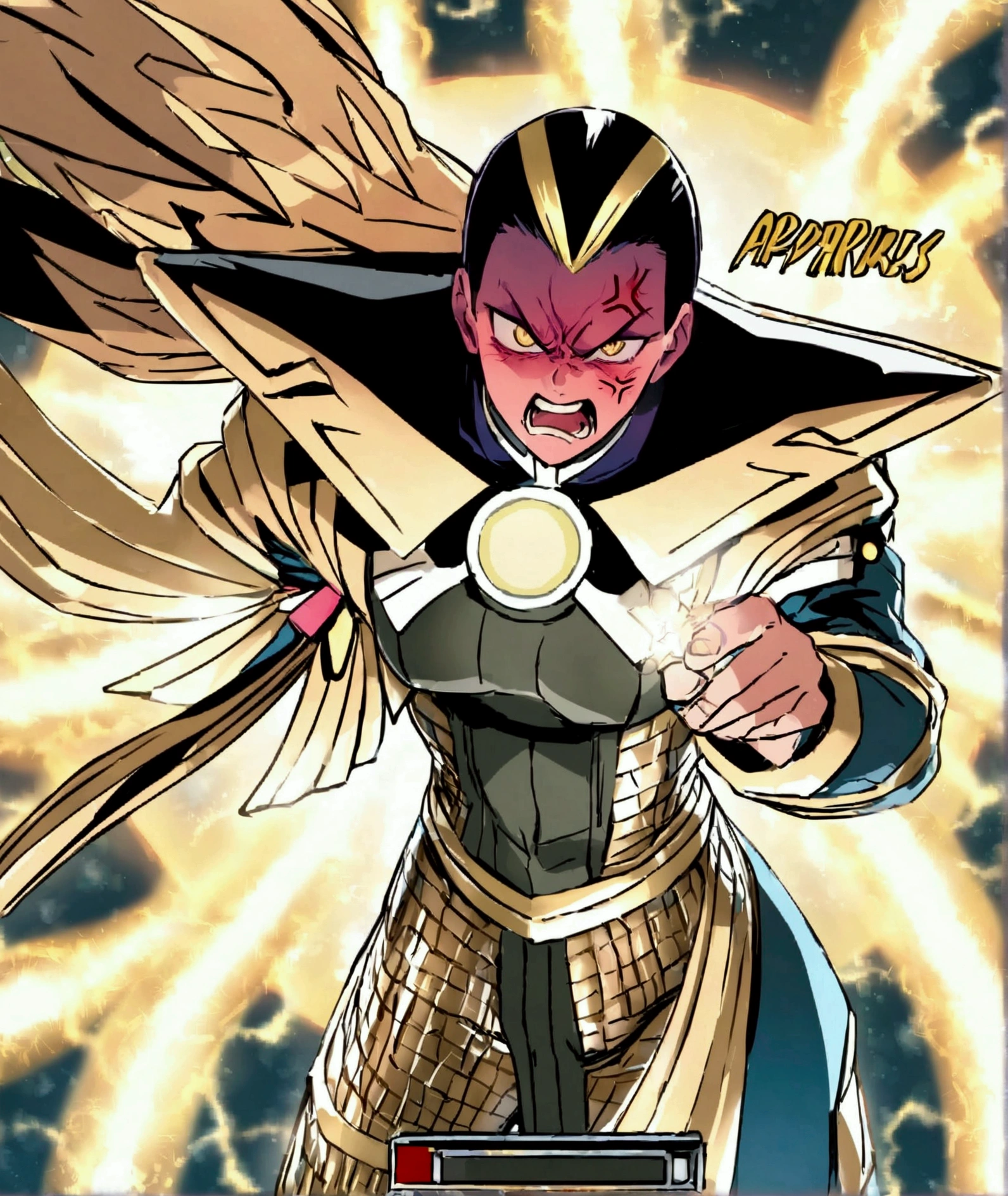 ((Best Quality)) ((Better resolution)) ((golden sparkles)) ((angry eyes)) 