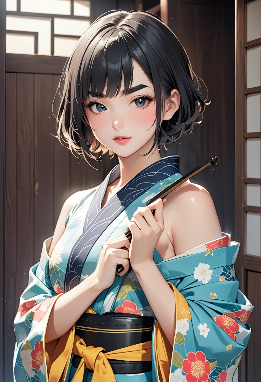 (8k, RAW photo, photorealistic:1.25) ,( lipgloss, 睫毛, gloss-face, glossy skin, best quality, ultra highres, depth of field, chromatic aberration, caustics, Broad lighting, natural shading, Kpop idol) 看着观众宁静女神般的幸福,高中教室,水手服,迷你裙,随机动作,摆拍姿势