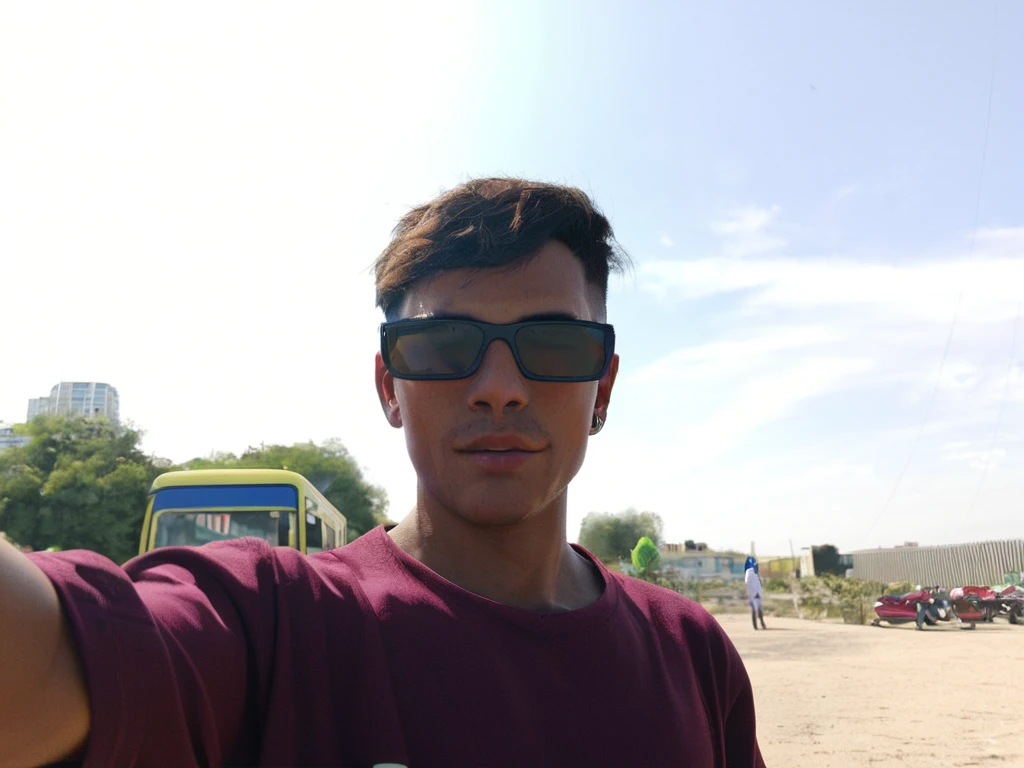 Beground change with dubai burj khalifa or my face should be completely real or there is a friend behind me who is talking on the phone.