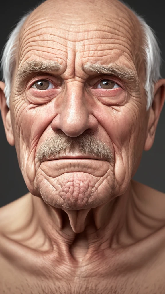 Face of an old man, expression wrinkles, kind, realisitic, picture-perfect