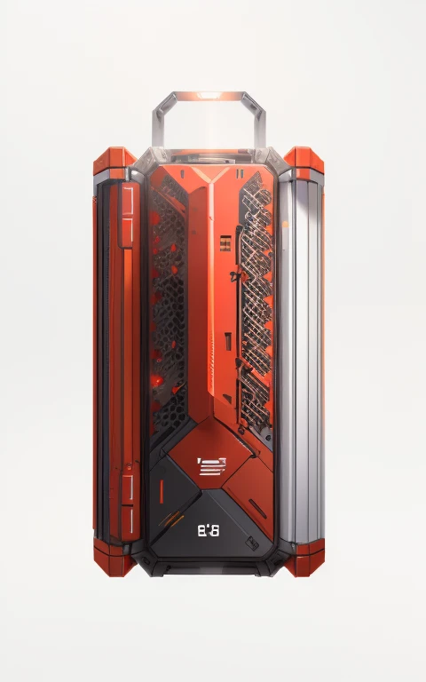 (white_background:1.2),mecha,machine,miniature,(metal:1.1),(The color palette includes shades of Red,silver gray and yellow:1.1),(concept machinery artist:1.1),(simple background:1.1),(solid background:1.1),((best quality)),((masterpiece)),8k,no humans,