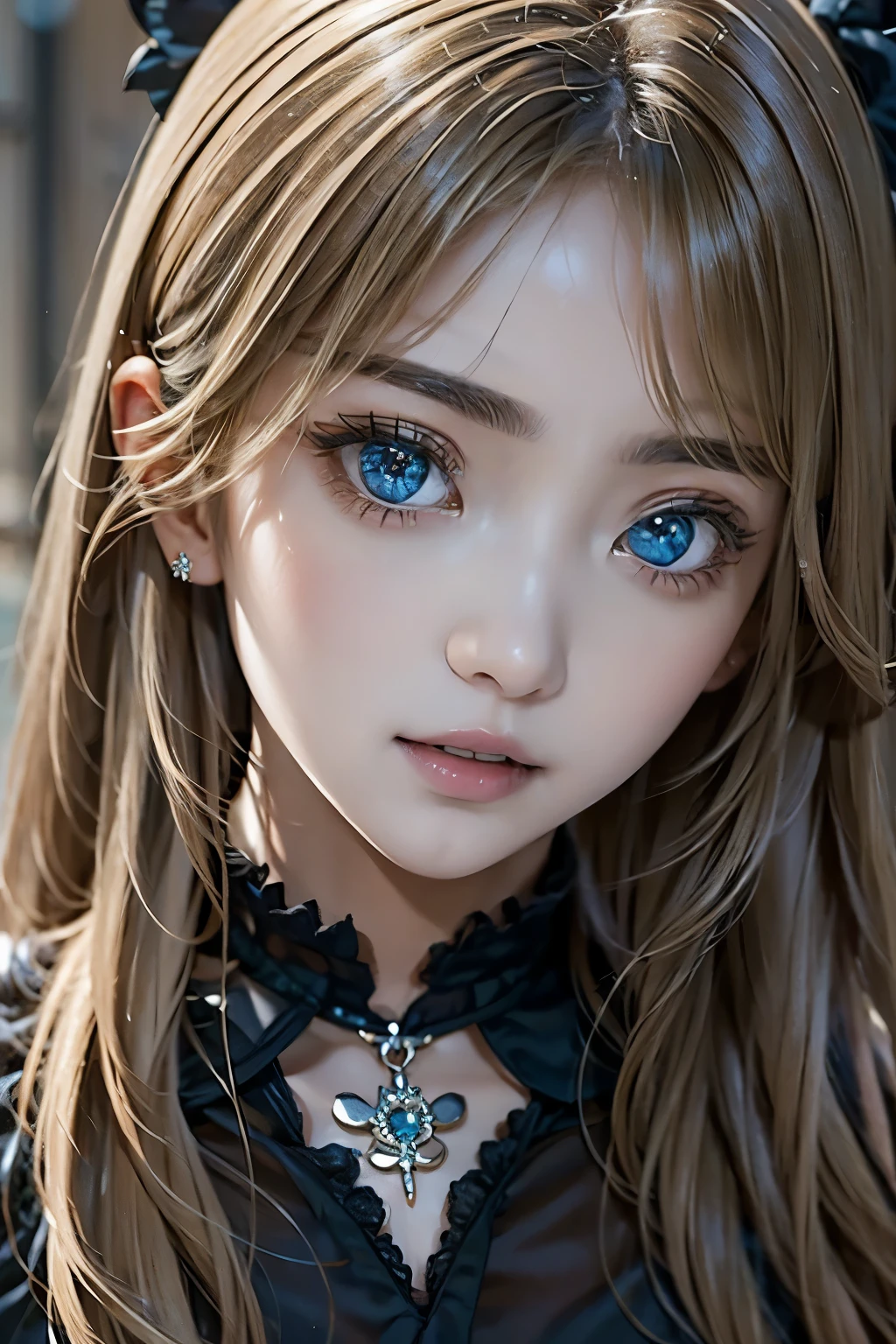 masterpiece,Highest quality,Very detailed,beautiful girl,detailed gothic costume, ager, (full body),Blonde,Perfect Face,Beautiful and detailed eyes,Beautiful Skin,skinny,Dynamic,