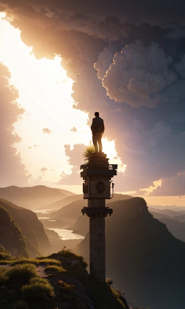 photorealistic landscape, natural landscapes, naturals, Natural Beautys, golden sunset, sky, sky Power, Detailed realistic sunset, palmtrees, mountainous landscape, Rivers of water, sunset Realism, natural treess, Man Man Alone, Alpha Male, Path to Heaven, heavenly, 8K Detailed Realistic Image, 16K Photorealistic Contrast, 8K Photorealistic Sharpness, Photorealistic 4K cores, 16K Photorealistic Shadows, 8K Photorealistic Textures, 16K Photorealistic Texture, 4K Photorealistic Light, 4K PhotoRealism, FullHD 4K Detailed Contrast, detailed sharpness FullHD 8K, detailed sharpness FullHD 4K, detailed sharpness, 2K detailed colors, lifelike colors, FullHD Detailed Shadows, 4K Detailed Textures, detailed texture, padoru, sunshine light, seas, ocean, mountains, Divine Heavens, Detailed Realistic Panorama 4K, Alone Men, Loneliness, loneliness, natural beautifuls, chic,