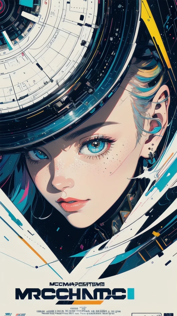 (((masterpiece, highest quality))),(((solo:1.2))),(((1girl:1.2))),32k wallpaper, very detailed, poster, vintage science fiction,(((((geometric cinematic movie poster))))), ((bauhaus)),(shape),(((abstract))),(mid century modern),movie poster,(((((portfolio))))),(((((Close-up))))),(((((bust up))))),((((more various angle)))),(((highlight))),Vast landscape,((((heterochromia)))),(((complete. detailed face))),(((Extremely talented))),(((most complecated machine))),(Colorful color scheme)