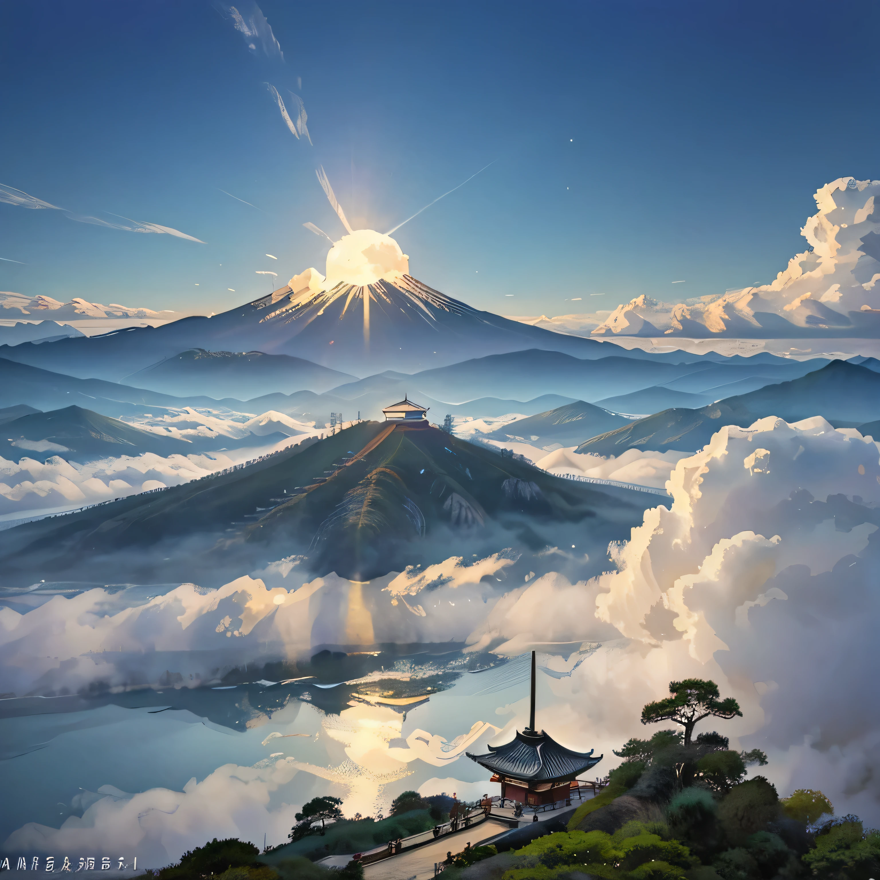 The descent of the heavenly grandson is based on the arrival of Xu Fu in Japan。
The person who wants to create an artistic image with this content is modest.、I want to emphasize the background