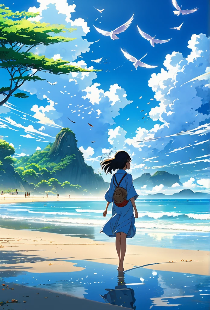 Well detailed anime landscape, The 100 series poster style with people falling from the sky, Os 100, people falling to the sky, beautiful horizon on the beach, floating wing feathers
falling seen from afar, clouds, small with brush strokes, serene sky anime nature wallpaper, anime beautiful scene, beautiful anime peace scene, Makoto Shinkai Cyril Rolando, beautiful anime scene, amazing wallpaper, wallpaper anime art 8k, anime background, anime art background, anime 4k wallpaper, anime art 4k wallpaper, anime art 4k wallpaper,