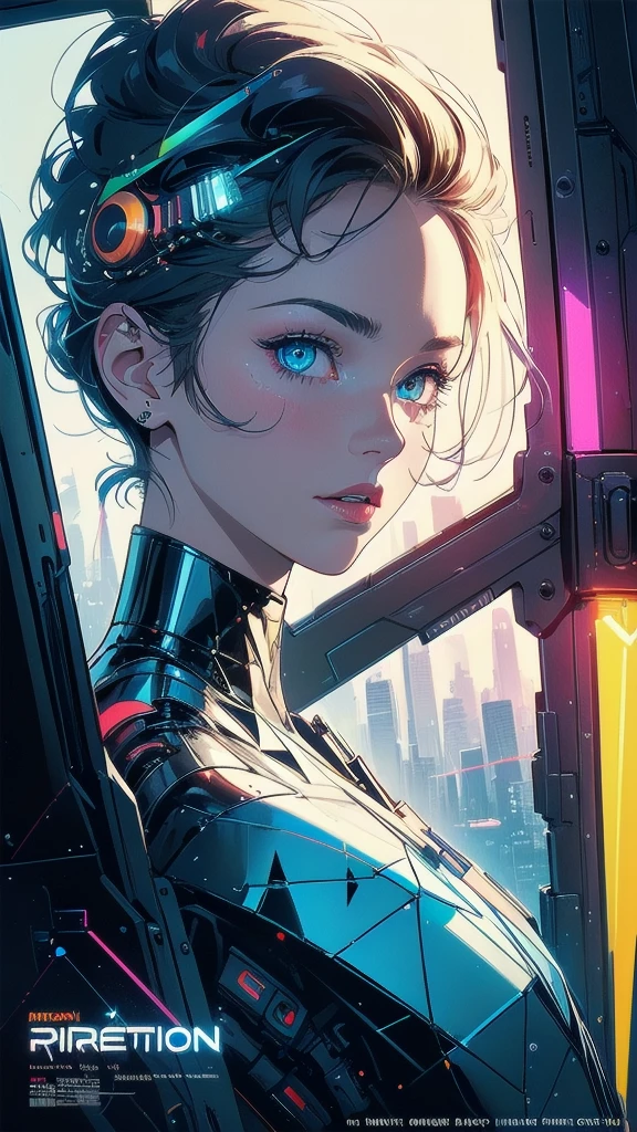 (((masterpiece, highest quality))),(((solo:1.2))),(((1girl:1.2))),32k wallpaper, very detailed, poster, vintage science fiction,(((((geometric cinematic movie poster))))), ((bauhaus)),(shape),(((abstract))),(mid century modern),movie poster,(((((portfolio))))),(((((Close-up))))),(((((bust up))))),((((more various angle)))),(((highlight))),Vast landscape,((((heterochromia)))),(((complete. detailed face))),(((Extremely talented))),(((most complecated machine))),(Colorful color scheme),(reflection neon light)