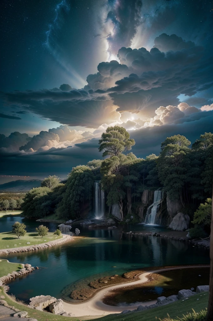 Surrealism, surrealistic, futurist, Surrealism Realm, Sky Surrealism, Celestial Tree, big tree, paisaje, panorama, Sky Heaven, naturey, palmtrees, Cedars, forst, Rivers of water, Thunder Light, Detailed Realistic FullHD Fotorrealism, Majestic, comely, fire, villany, Thunders, Sky Thunders, Stars, photorrealistic 6K, UltraHD Detailed, detailed colors 8K, Elegant beauty, floor, stele, lightning strikes, heavens, Divine Sky, tempest, Towards the heavens, heavenly, Godlike, photorrealistic, Rendering, 4K, 8k, detailed textures, detailed shadows, padoru, detailed colors, Gods Sky, UltraHD 16K Details, 16K photorealistic textures, detailed sharpness 16K, detailed sharpness, detailed colors, realistic shadows, Ultra realistic textures, High Power, Natural Beauty, natural colors, realistic contrast, Texturas photorrealistics, detailed colors, lifelike colors, detailed shadows, Textuta photorrealistic FullHD, Sombras photorrealistics 8K, HD photorrealistic, 8K Ultra Realistic Details, Cor photorrealistic 4K, FullHD Detailed Lights, Texturas Detalhadas photorrealistics 8K, Nitidez photorrealistic, villany, detailed 4k, ultra detaild, realistic 8k contrast, detailed sharpness, cores Ultra HD, chic,