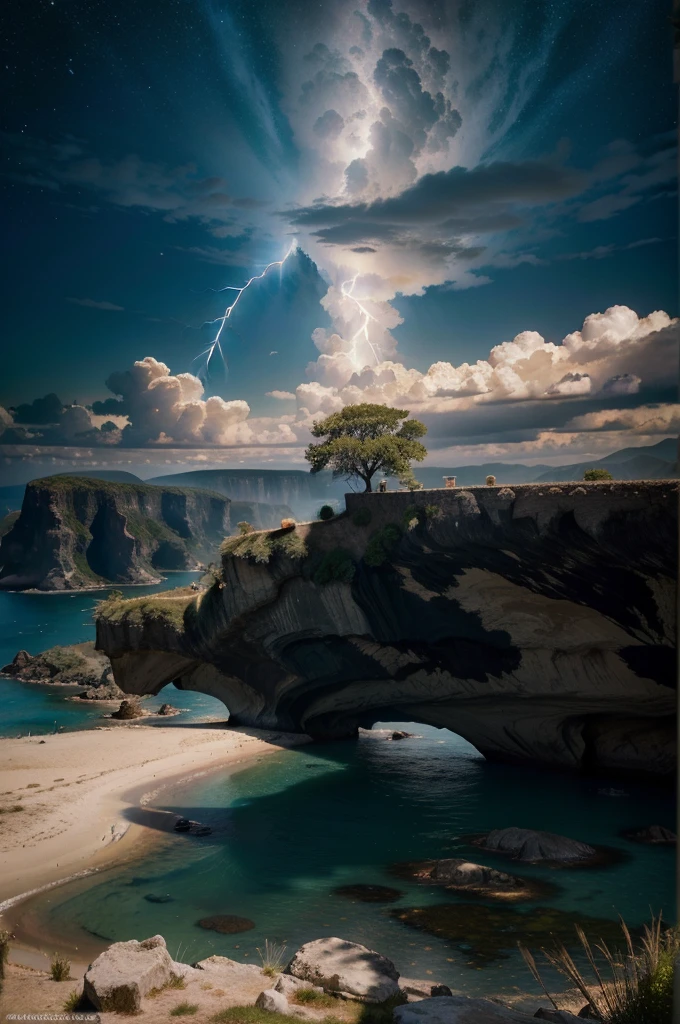 Surrealism, surrealistic, futurist, Surrealism Realm, Sky Surrealism, Celestial Tree, big tree, paisaje, panorama, Sky Heaven, naturey, palmtrees, Cedars, forst, Rivers of water, Thunder Light, Detailed Realistic FullHD Fotorrealism, Majestic, comely, fire, villany, Thunders, Sky Thunders, Stars, photorrealistic 6K, UltraHD Detailed, detailed colors 8K, Elegant beauty, floor, stele, lightning strikes, heavens, Divine Sky, tempest, Towards the heavens, heavenly, Godlike, photorrealistic, Rendering, 4K, 8k, detailed textures, detailed shadows, padoru, detailed colors, Gods Sky, UltraHD 16K Details, 16K photorealistic textures, detailed sharpness 16K, detailed sharpness, detailed colors, realistic shadows, Ultra realistic textures, High Power, Natural Beauty, natural colors, realistic contrast, Texturas photorrealistics, detailed colors, lifelike colors, detailed shadows, Textuta photorrealistic FullHD, Sombras photorrealistics 8K, HD photorrealistic, 8K Ultra Realistic Details, Cor photorrealistic 4K, FullHD Detailed Lights, Texturas Detalhadas photorrealistics 8K, Nitidez photorrealistic, villany, detailed 4k, ultra detaild, realistic 8k contrast, detailed sharpness, cores Ultra HD, chic,