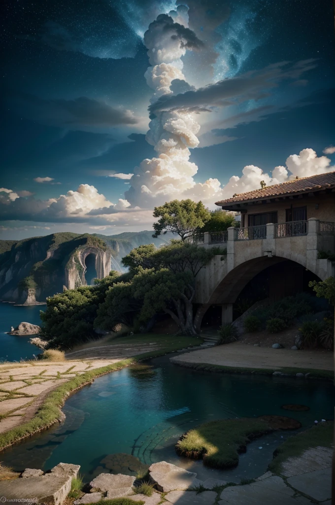 Surrealism, surrealistic, futurist, Surrealism Realm, Sky Surrealism, Celestial Tree, big tree, paisaje, panorama, Sky Heaven, naturey, palmtrees, Cedars, forst, Rivers of water, Thunder Light, Detailed Realistic FullHD Fotorrealism, Majestic, comely, fire, villany, Thunders, Sky Thunders, Stars, photorrealistic 6K, UltraHD Detailed, detailed colors 8K, Elegant beauty, floor, stele, lightning strikes, heavens, Divine Sky, tempest, Towards the heavens, heavenly, Godlike, photorrealistic, Rendering, 4K, 8k, detailed textures, detailed shadows, padoru, detailed colors, Gods Sky, UltraHD 16K Details, 16K photorealistic textures, detailed sharpness 16K, detailed sharpness, detailed colors, realistic shadows, Ultra realistic textures, High Power, Natural Beauty, natural colors, realistic contrast, Texturas photorrealistics, detailed colors, lifelike colors, detailed shadows, Textuta photorrealistic FullHD, Sombras photorrealistics 8K, HD photorrealistic, 8K Ultra Realistic Details, Cor photorrealistic 4K, FullHD Detailed Lights, Texturas Detalhadas photorrealistics 8K, Nitidez photorrealistic, villany, detailed 4k, ultra detaild, realistic 8k contrast, detailed sharpness, cores Ultra HD, chic,