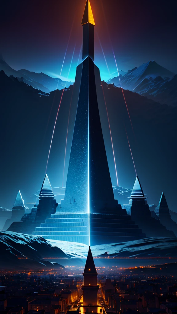 landscape,pyramid,High resolution, masterpiece, 最high quality, High detail, high quality, Very detailed, Ultra high definition, Cinematic light effects,
