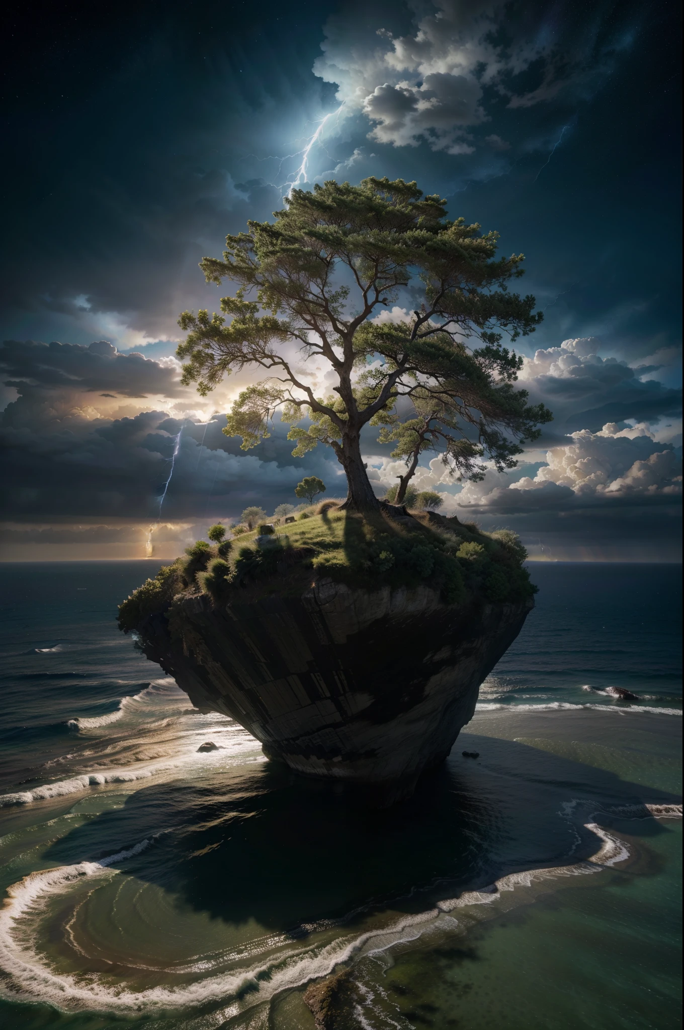 Surrealism, surrealistic, futurist, Surrealism Realm, Sky Surrealism, Celestial Tree, big tree, paisaje, panorama, Sky Heaven, naturey, palmtrees, Cedars, forst, Rivers of water, Thunder Light, Detailed Realistic FullHD Fotorrealism, Majestic, comely, fire, villany,  Thunders, Sky Thunders, Stars, photorrealistic 6K, UltraHD Detailed, detailed colors 8K, Elegant beauty, floor, stele, lightning strikes, heavens, Divine Sky, tempest, Towards the heavens, heavenly, Godlike, photorrealistic, Rendering, 4K, 8k, detailed textures, detailed shadows, padoru, detailed colors, Gods Sky, UltraHD 16K Details, 16K photorealistic textures, detailed sharpness 16K, detailed sharpness, detailed colors, realistic shadows, Ultra realistic textures, High Power, Natural Beauty, natural colors, realistic contrast, Texturas photorrealistics, detailed colors, lifelike colors, detailed shadows, Textuta photorrealistic FullHD, Sombras photorrealistics 8K, HD photorrealistic, 8K Ultra Realistic Details, Cor photorrealistic 4K, FullHD Detailed Lights, Texturas Detalhadas photorrealistics 8K, Nitidez photorrealistic, villany, detailed 4k, ultra detaild, realistic 8k contrast, detailed sharpness, cores Ultra HD, chic,