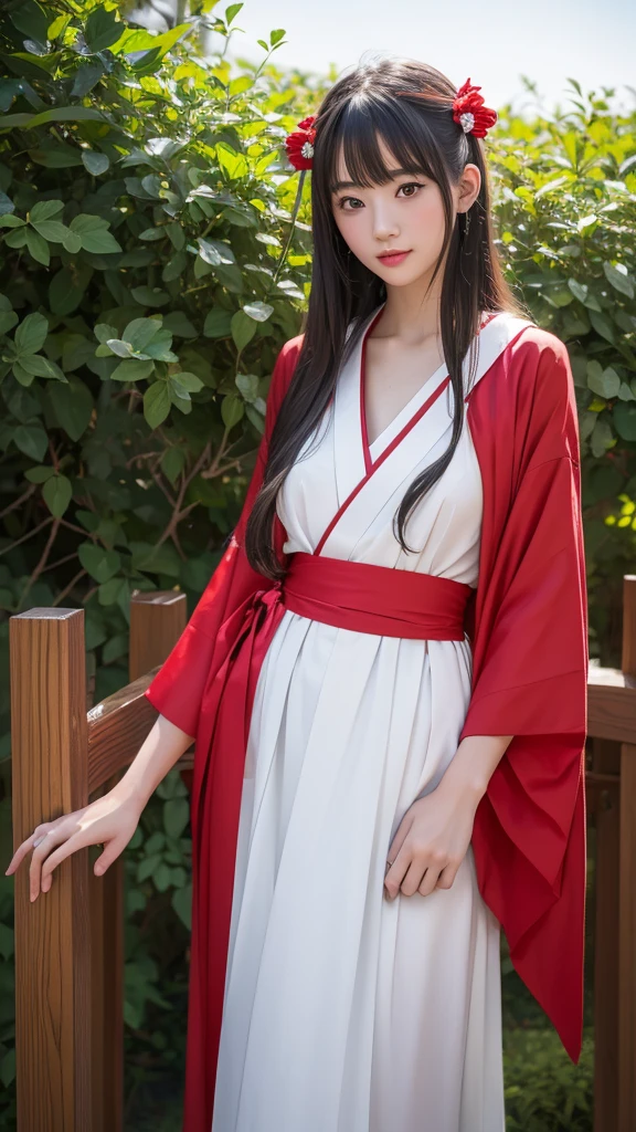 (((8k))), (((High resolution))),((Highest quality)),Beautiful Shrine Maiden,Shrine Maiden's Clothing,Upper body only,Close-up of face,beam from right hand,battle mode, blue aura swirling around the body,fog,mystic atmosphere,shrine,Serious face,Ultra-realistic,8k,Ultra-fine,Super detailed