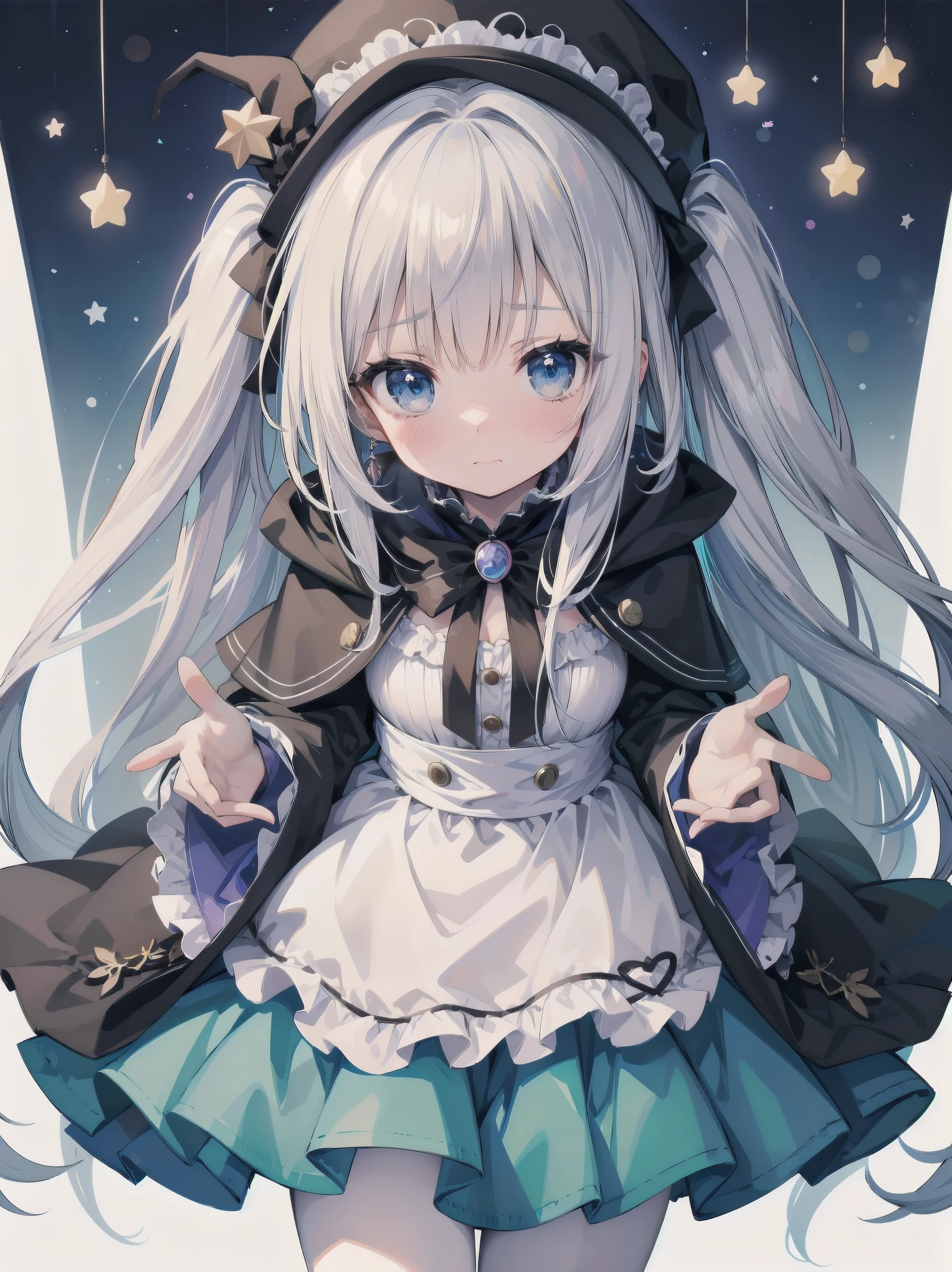 🎶, (🧙♀️), ✡, ✨(black hat), , Alice in Wonderland, Alone, very beautiful, cute, adorable, embarrassed, alone, blue eyes, white skin、look at viewer、looking up,kawaiitech, pastel colors, kawaii, cute colors,Alice in Wonderland, alone, very beautiful, cute, adorable, embarrassed, alone, blue eyes, white skin,skirtlift