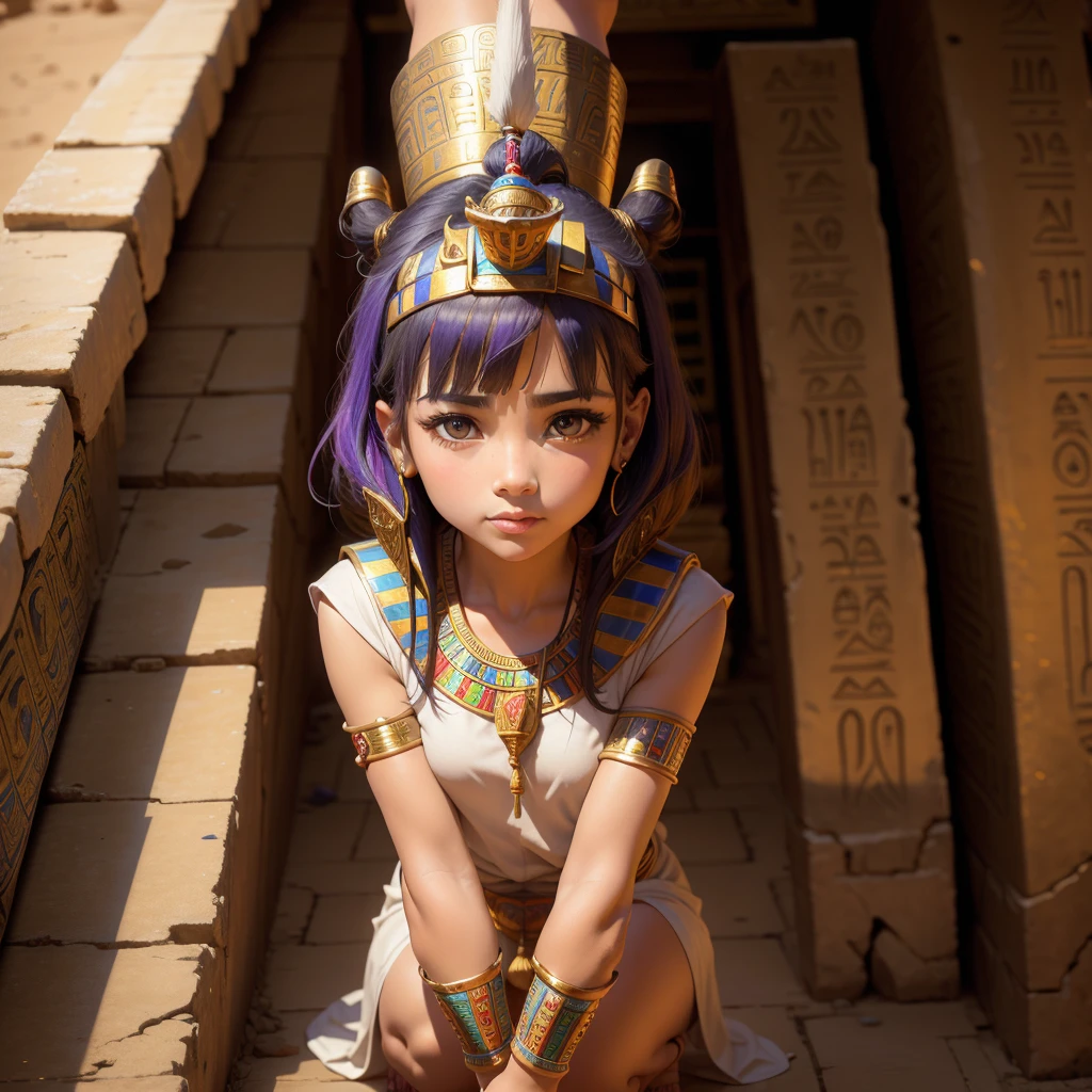 Cute ancient Egyptian princess、Colorful temples of ancient Egypt、The colorful streets of ancient Egypt