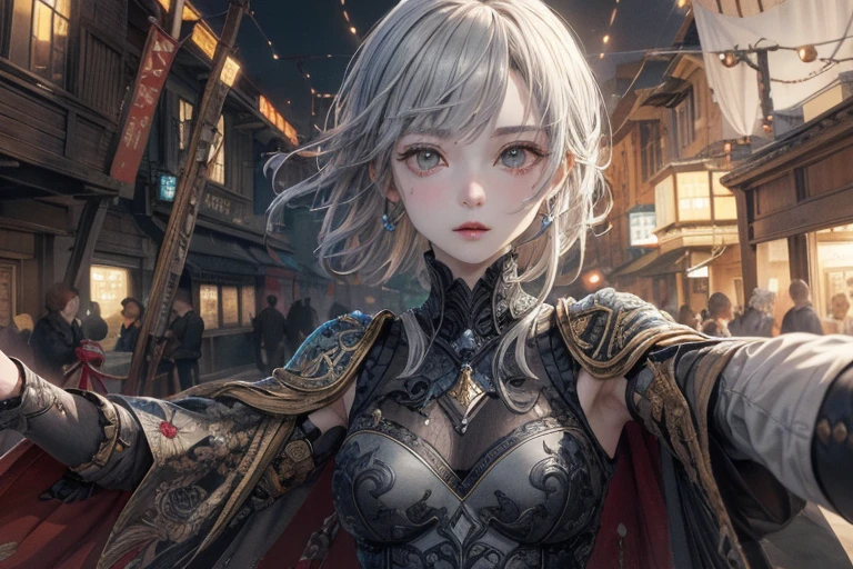 masterpiece, Highest quality, Official Art, Very detailed CG ユニティ 8k 壁紙, Very detailed, figure,Gray Hair, 