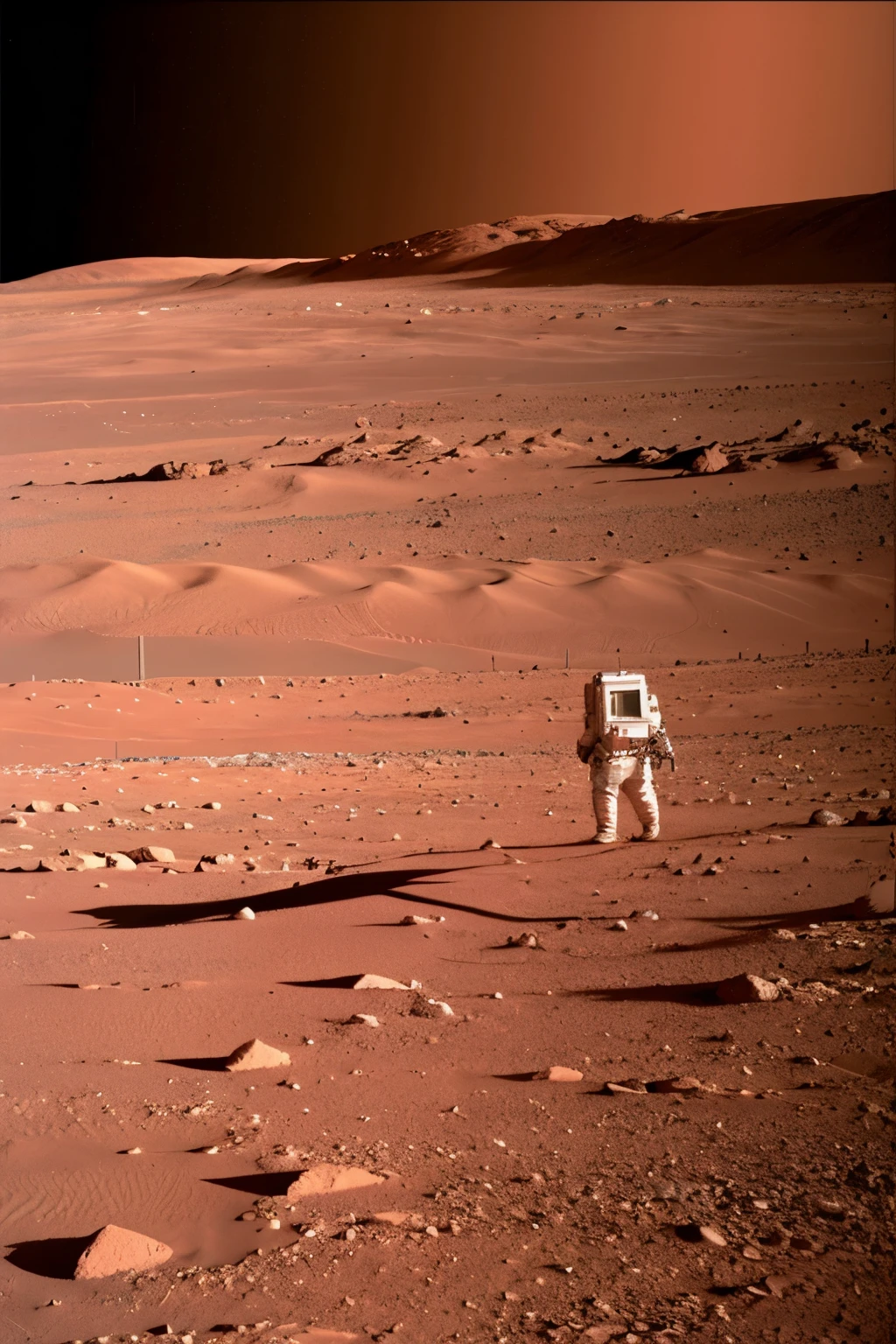 generates an image of humans traveling to Mars, and meeting the Martians dressed in pink